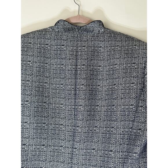 Jones Studio Separates Navy Blue & White Textured 3 Button Lined Blazer Size 16W - Picture 5 of 9